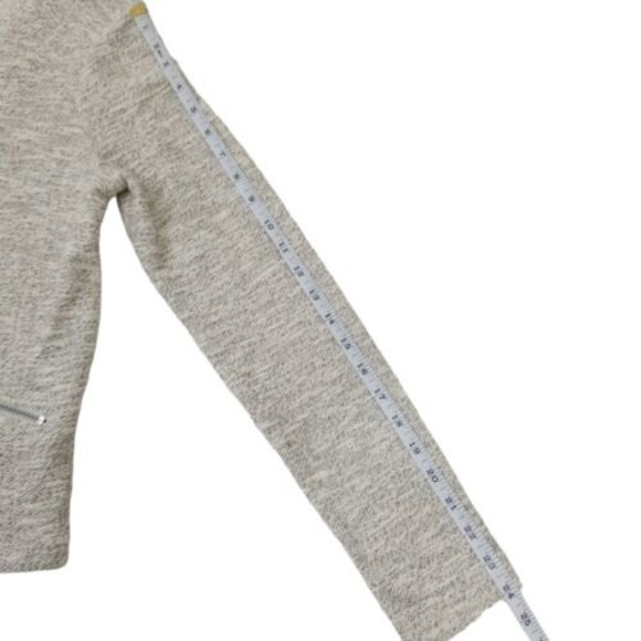 Lou and Grey Ivory Metallic Tweed Jacket Size Small Full Zip Blazer Pockets - Picture 11 of 12